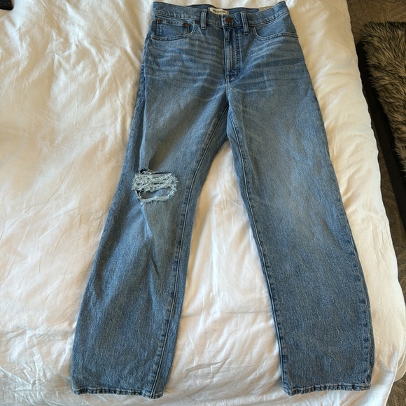 NWT Madewell Jeans Womens The Perfect Vintage Straight Distressed - Picture 6 of 9